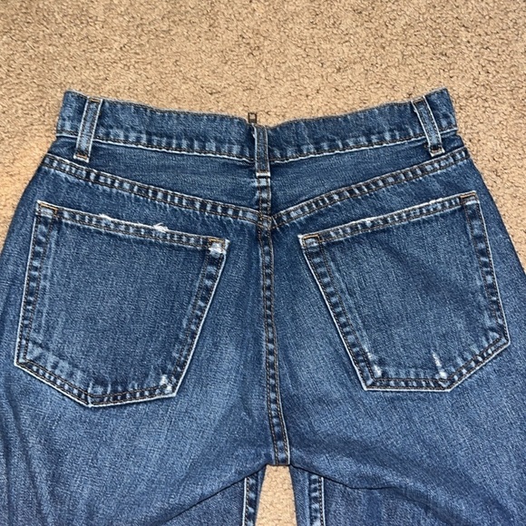 Reformation Brooke Exposed Zip Jean High Rise Crop Ankle Raw Hem 26 - Picture 5 of 7